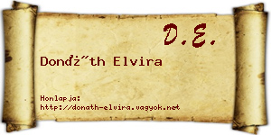 Donáth Elvira névjegykártya