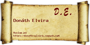 Donáth Elvira névjegykártya